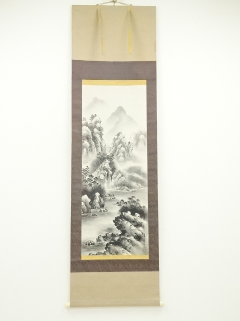 JAPANESE HANGING SCROLL / HAND PAINTED / LANDSCAPE